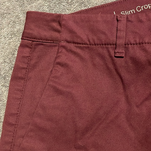 Talbots Women’s Purple Plum Slim Crop Pant NWOT Sz 10. Also have same one in Red - Picture 2 of 11